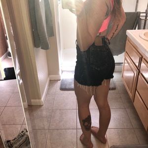 High wasted jean shorts